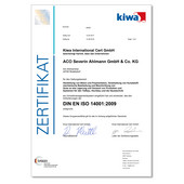 ACO 14001 Zertifikat