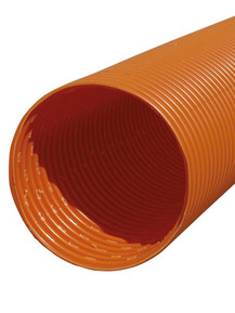 Vollsickerrohr in orange, 2,5m lang und im Durchmesser DN 100 Vollsickerrohr in orange, 2,5m lang und im Durchmesser DN 100