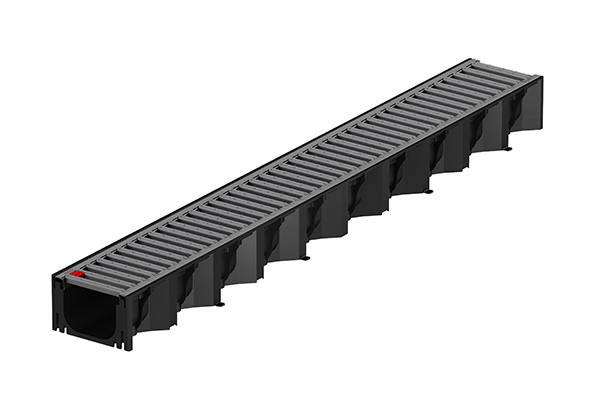 Entwässerungsrinne ACO Self Hexaline mit stahlverzinktem Rost