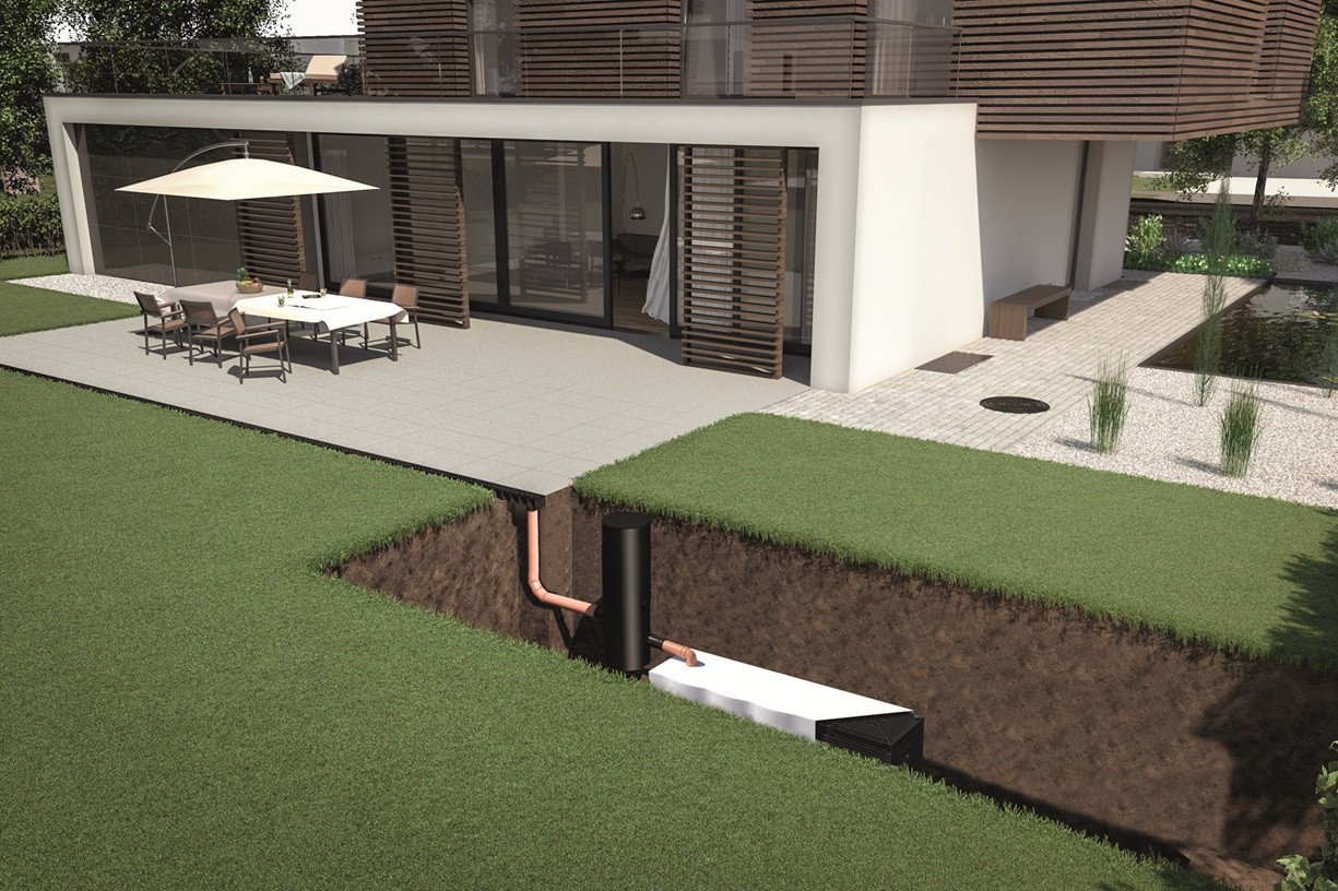 Linienversickerung EBV Terrasse Sickerbox Klein